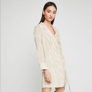 BCBGMAXAZRIA Velvet Robe Wrap Dress